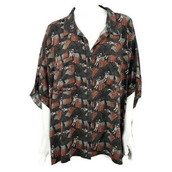 New LuLaRoe Amy Womens 3XL Astronaut American Flag Pockets - Picture 1 of 8